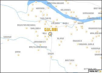 map of Gulābi