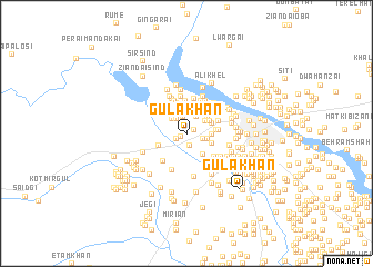 map of Gula Khān