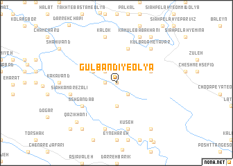 map of Gūlbandī-ye ‘Olyā