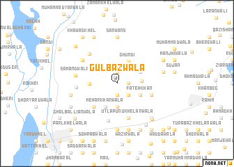 map of Gulbāzwāla