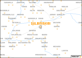 map of Gulʼbiniškiai