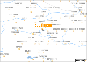 map of Gulbiškiai