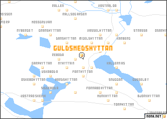 map of Guldsmedshyttan