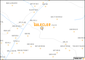 map of Güleçler