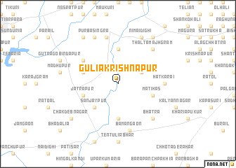 map of Gulia Krishnāpur