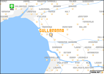 map of Gullbranna