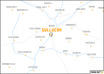 map of Güllüçam