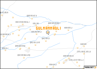 map of Gülmǝmmǝdli