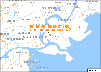 map of Gul Muhammad Kātyār