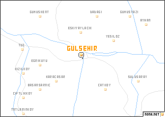 map of Gülşehir