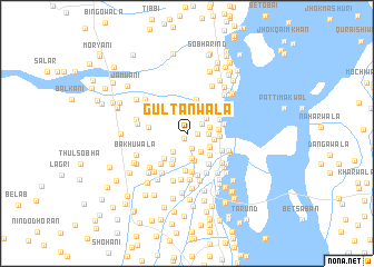 map of Gultanwāla