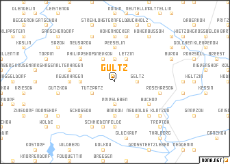 map of Gültz