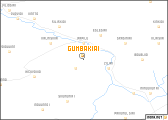 map of Gumbakiai