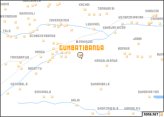 map of Gumbati Bānda