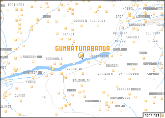 map of Gumbatūna Bānda