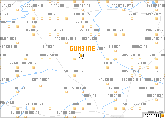 map of Gumbinė