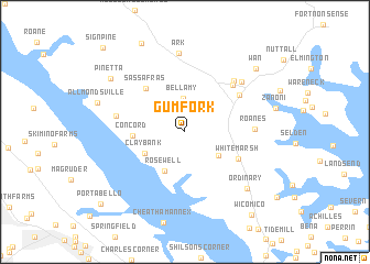 map of Gum Fork