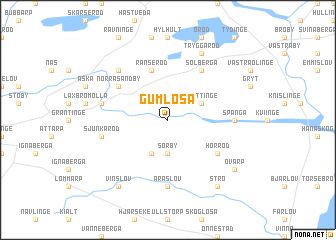 map of Gumlösa