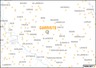 map of Gumnište