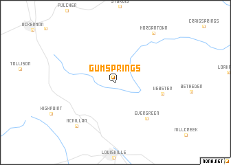 map of Gum Springs