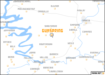 map of Gum Spring