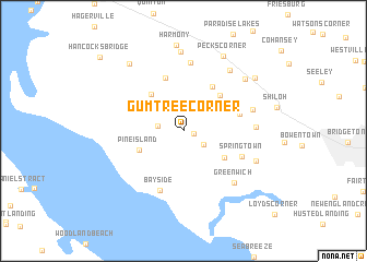 map of Gum Tree Corner