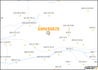 map of Gümüşgöze