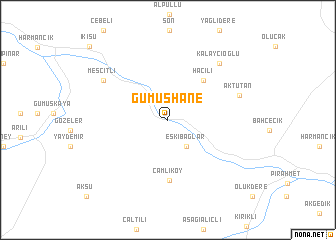 map of Gümüşhane