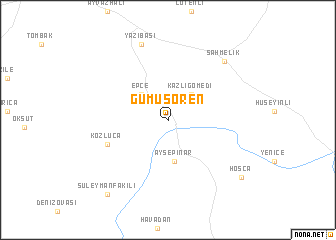 map of Gümüşören