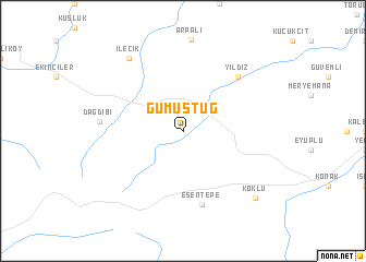 map of Gümüştuğ