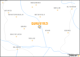 map of Gümüşyazı