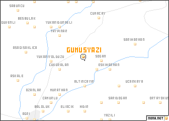 map of Gümüşyazı