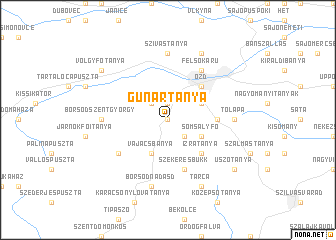 map of Gúnártanya