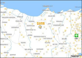 map of Guna