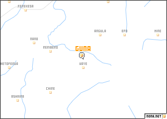 map of Guna