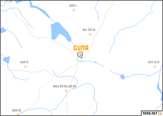 map of Guna