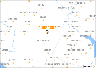 map of Günboğazı