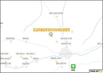 map of Gunbur Skiikhdoon