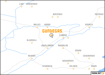 map of Gundegas