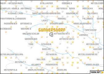 map of Gundersdorf