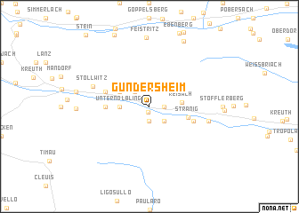 map of Gundersheim