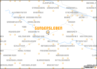 map of Gundersleben