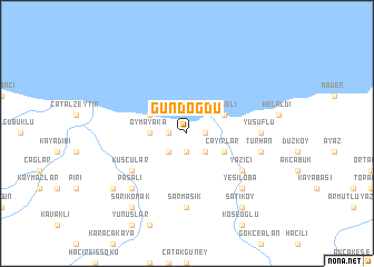 map of Gündoğdu