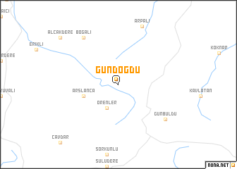 map of Gündoğdu