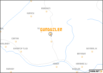 map of Gündüzler