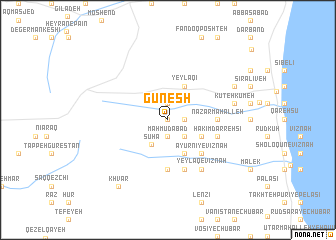 map of Gūnesh