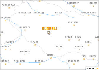 map of Güneşli