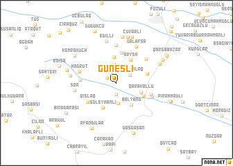 map of Güneşli