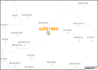 map of Güneybağ