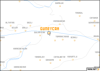 map of Güneyçam